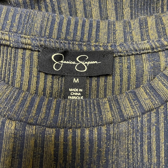 New Jessica Simpson Blue and Green Striped Top - Picture 4 of 6